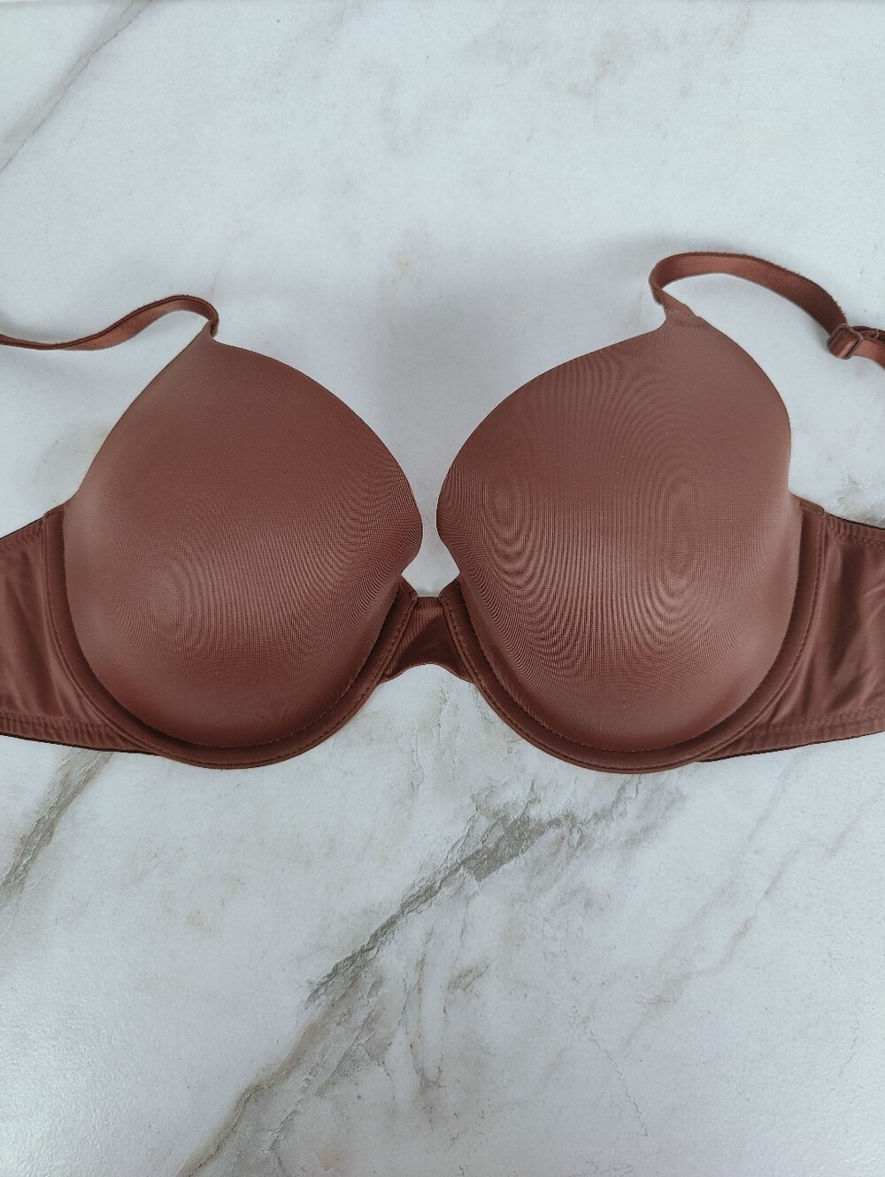 Victoria's Secret PINK Wear Everywhere T-Shirt Lightly Lined Bra, Brown, Sz 34D